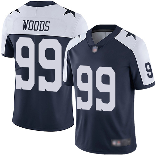 Men Dallas Cowboys Limited Navy Blue Antwaun Woods Alternate #99 Vapor Untouchable Throwback NFL Jersey->dallas cowboys->NFL Jersey